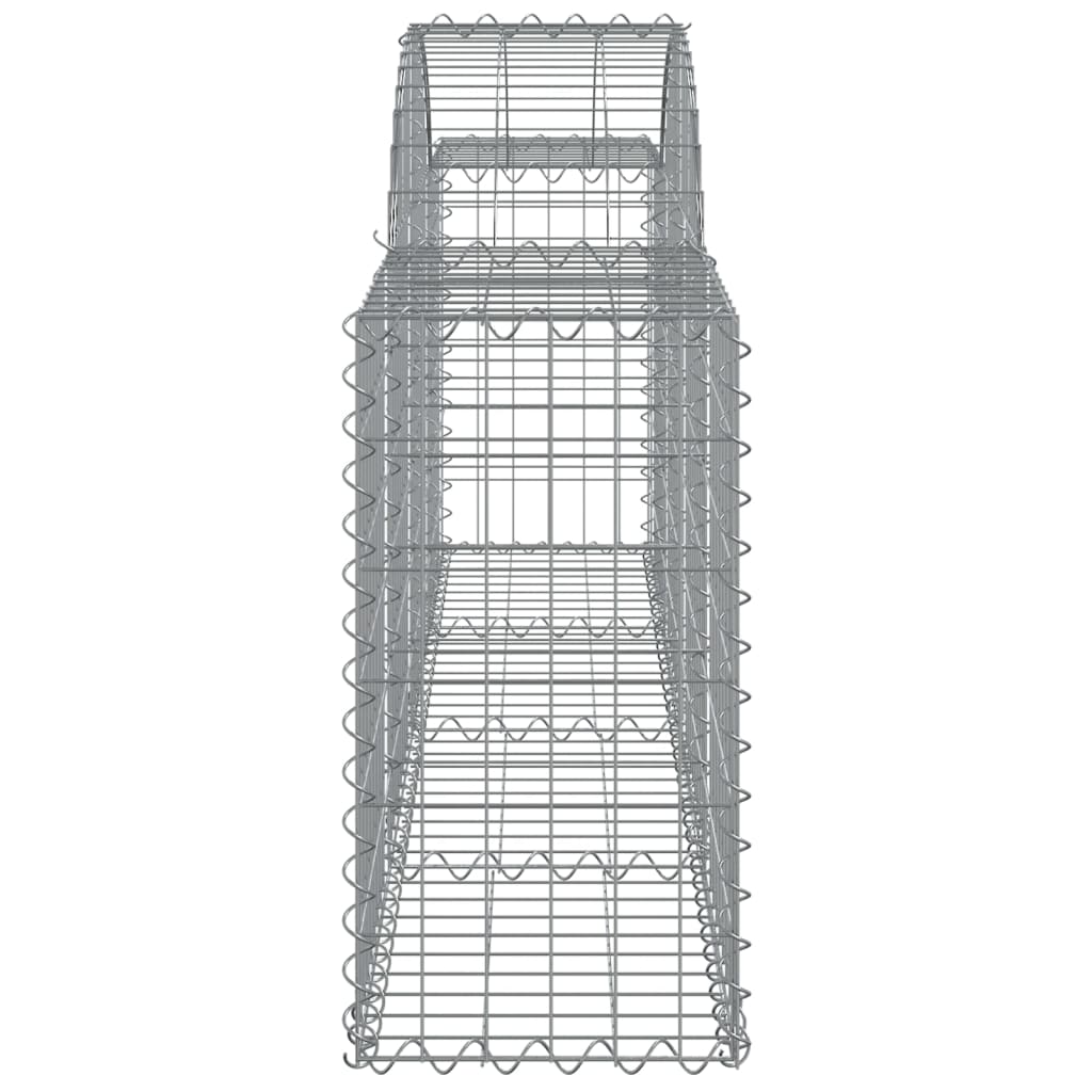 vidaXL Arched Gabion Baskets 10 pcs 200x30x60/80 cm Galvanised Iron 5