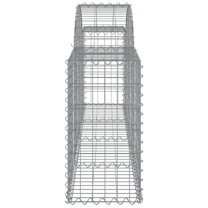 vidaXL Arched Gabion Baskets 10 pcs 200x30x60/80 cm Galvanised Iron 5