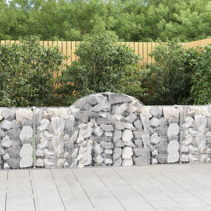 vidaXL Arched Gabion Baskets Galvanised Iron 3 200 x 30 x 40/60–200 x 50 x 220/240 cm