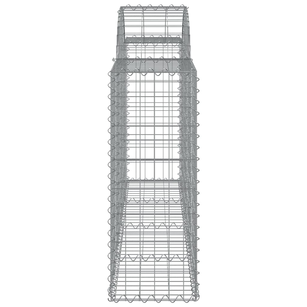 vidaXL Arched Gabion Baskets 6 pcs 200x30x80/100 cm Galvanised Iron 5
