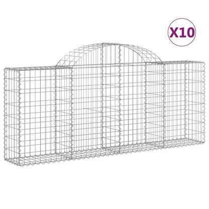 Arched Gabion Baskets Galvanised Iron 10 pcs 200 x 30 x 40/60 cm – 200 x 50 x 220/240 cm 200 x 30 x 80/100 cm