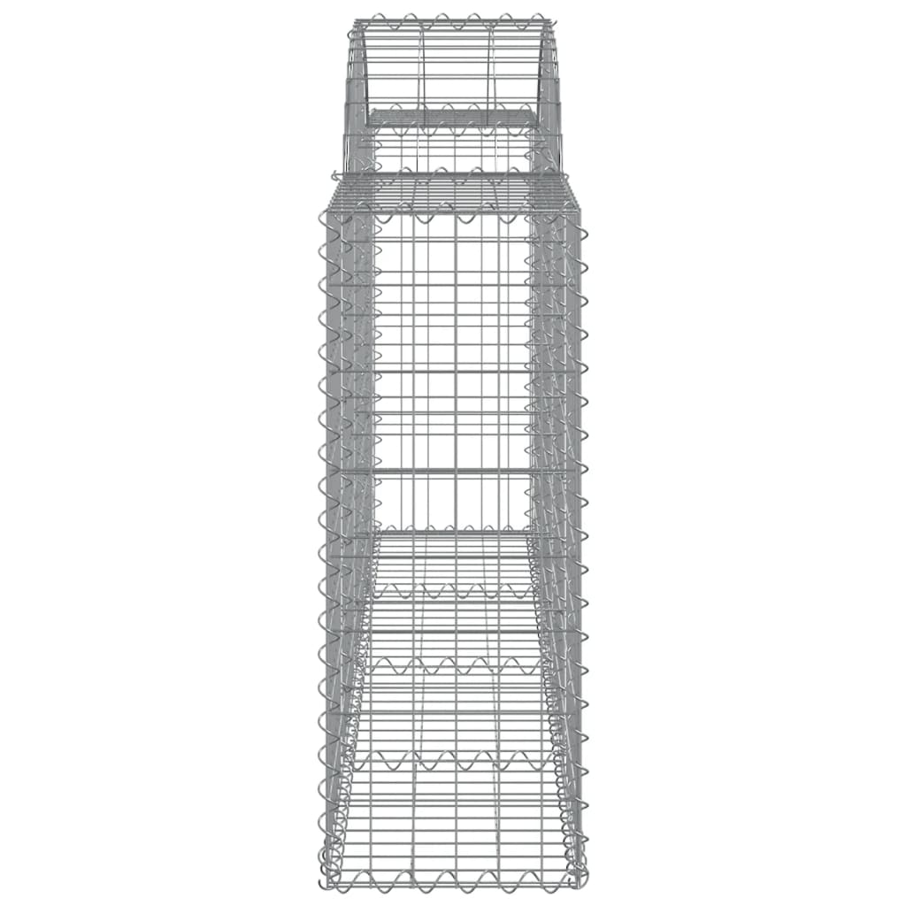 Arched Gabion Baskets Galvanised Iron 14 pcs 200 x 30 x 80/100 cm