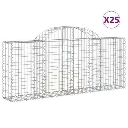 Arched Gabion Baskets Galvanised Iron 25 pcs 200 x 30 x 40/60 cm – 200 x 50 x 220/240 cm 200 x 30 x 80/100 cm