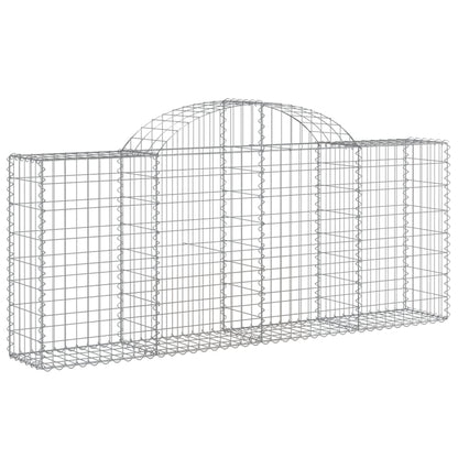 Arched Gabion Baskets Galvanised Iron 40 pcs 200 x 30 x 80/100 cm