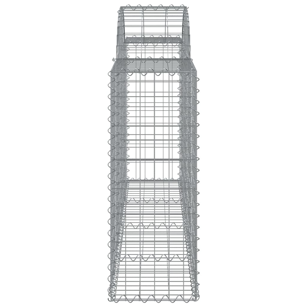 Arched Gabion Baskets Galvanised Iron 40 pcs 200 x 30 x 80/100 cm