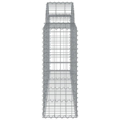Arched Gabion Baskets Galvanised Iron 40 pcs 200 x 30 x 80/100 cm