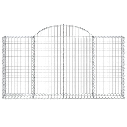 vidaXL Arched Gabion Baskets 6 pcs 200x30x100/120 cm Galvanised Iron 4