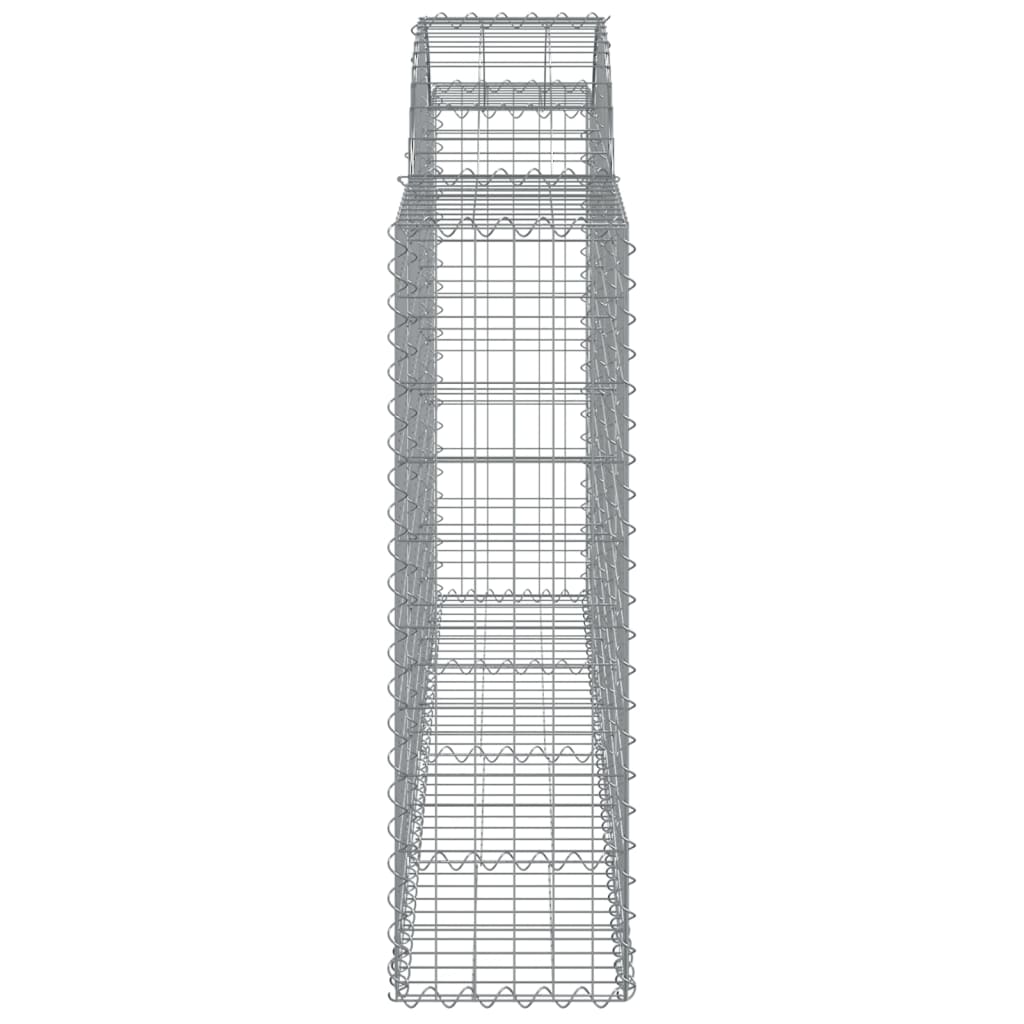 vidaXL Arched Gabion Baskets 6 pcs 200x30x100/120 cm Galvanised Iron 5
