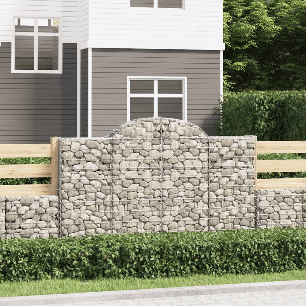 Arched Gabion Baskets Galvanised Iron