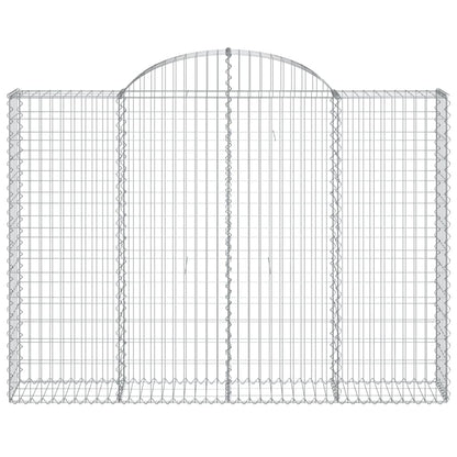 vidaXL Arched Gabion Baskets 3 pcs 200x30x140/160 cm Galvanised Iron 4
