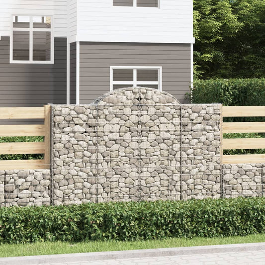 Arched Gabion Baskets Galvanised Iron 3 200 x 30 x 40/60–200 x 50 x 220/240 cm 200 x 30 x 140/160 cm