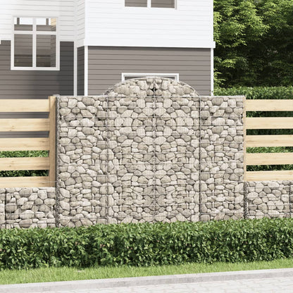 Arched Gabion Baskets Galvanised Iron 2 pcs 200 x 30 x 40/60 cm – 200 x 50 x 220/240 cm 200 x 30 x 160/180 cm