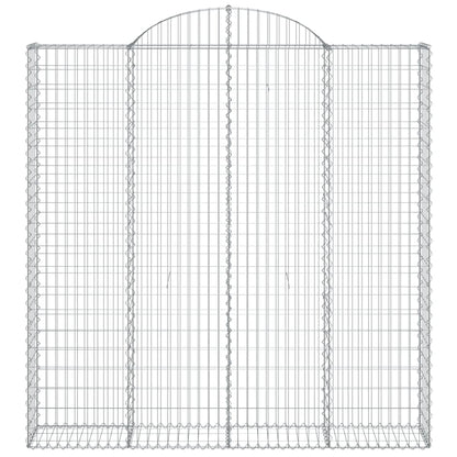vidaXL Arched Gabion Baskets 3 pcs 200x30x200/220 cm Galvanised Iron 4