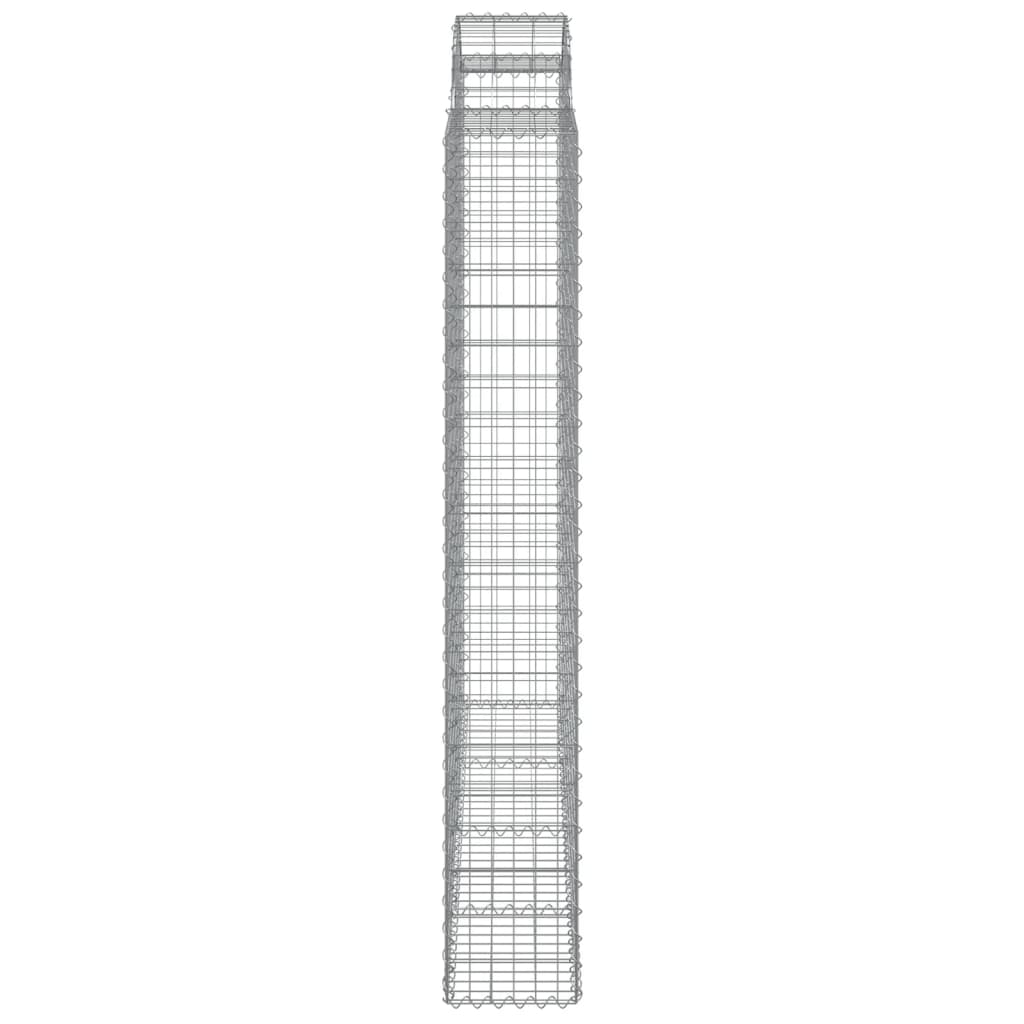 vidaXL Arched Gabion Baskets 3 pcs 200x30x200/220 cm Galvanised Iron 5