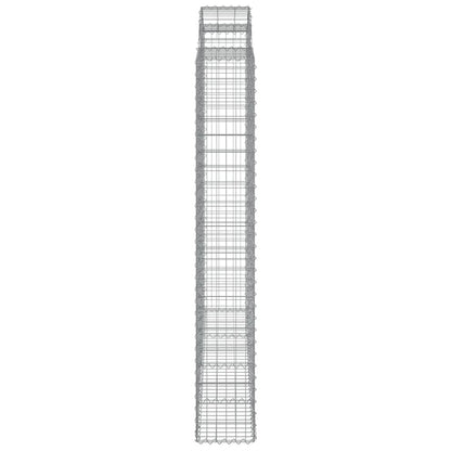 vidaXL Arched Gabion Baskets 3 pcs 200x30x200/220 cm Galvanised Iron 5