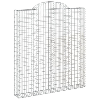 vidaXL Arched Gabion Baskets 3 pcs 200x30x220/240 cm Galvanised Iron 3