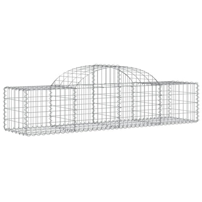 vidaXL Arched Gabion Baskets 10 pcs 200x50x40/60 cm Galvanised Iron 3