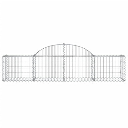 vidaXL Arched Gabion Baskets 10 pcs 200x50x40/60 cm Galvanised Iron 4
