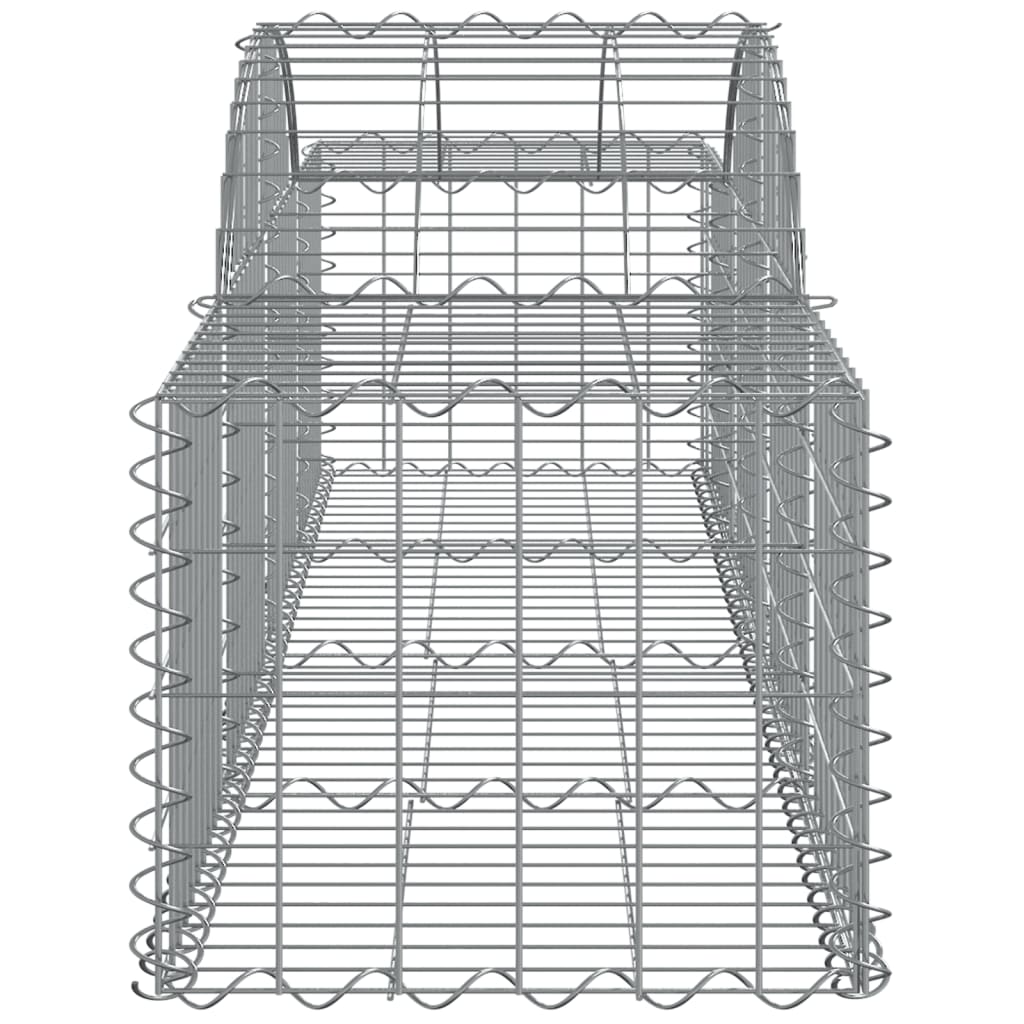 vidaXL Arched Gabion Baskets 10 pcs 200x50x40/60 cm Galvanised Iron 5
