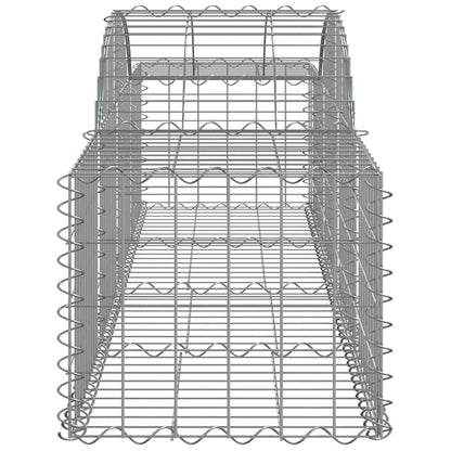 vidaXL Arched Gabion Baskets 10 pcs 200x50x40/60 cm Galvanised Iron 5