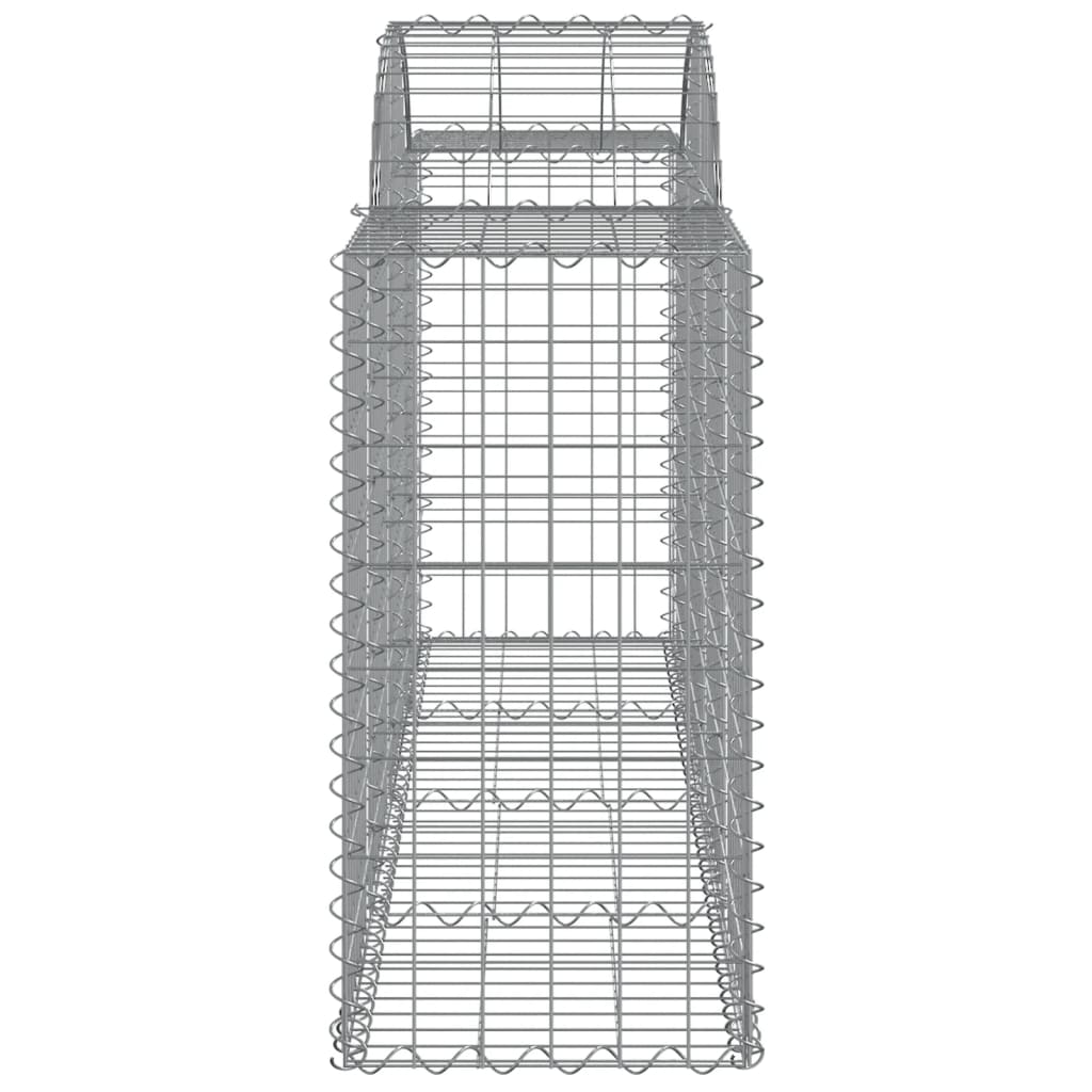 vidaXL Arched Gabion Baskets 7 pcs 200x50x80/100 cm Galvanised Iron 5