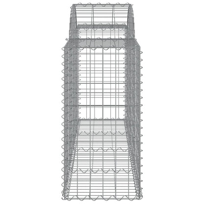 vidaXL Arched Gabion Baskets 7 pcs 200x50x80/100 cm Galvanised Iron 5