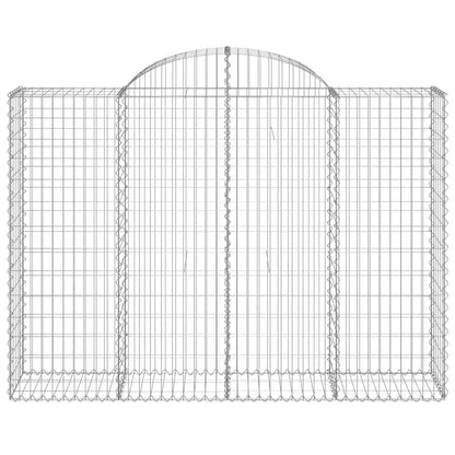 vidaXL Arched Gabion Baskets 5 pcs 200x50x140/160 cm Galvanised Iron 4