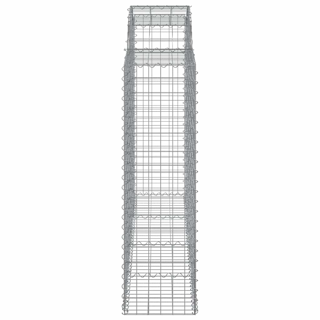 vidaXL Arched Gabion Baskets 5 pcs 200x50x140/160 cm Galvanised Iron 5