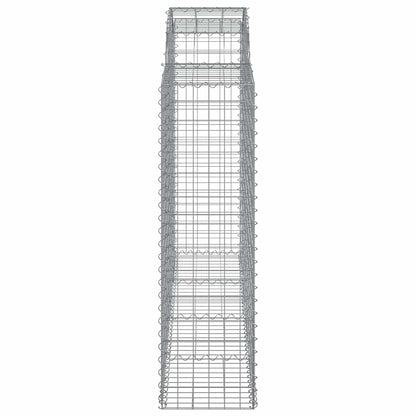vidaXL Arched Gabion Baskets 5 pcs 200x50x140/160 cm Galvanised Iron 5