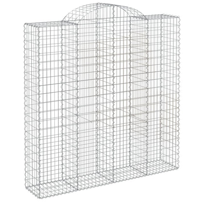 vidaXL Arched Gabion Baskets 3 pcs 200x50x200/220 cm Galvanised Iron 3