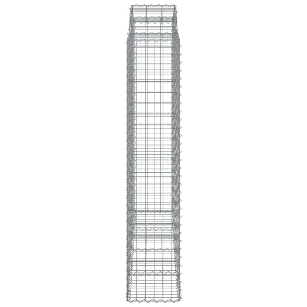vidaXL Arched Gabion Baskets 3 pcs 200x50x200/220 cm Galvanised Iron 5