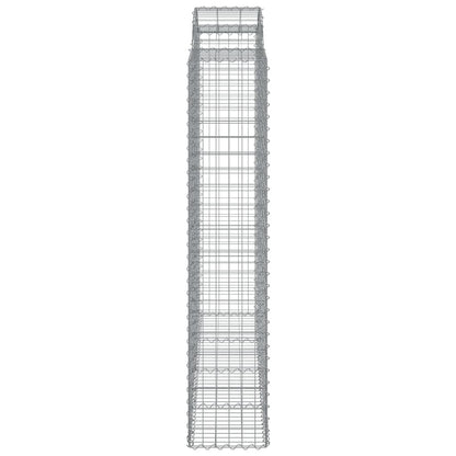 vidaXL Arched Gabion Baskets 3 pcs 200x50x200/220 cm Galvanised Iron 5