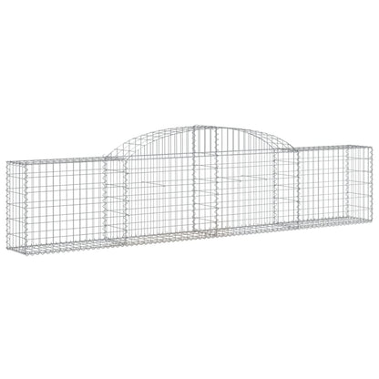 vidaXL Arched Gabion Baskets 7 pcs 300x30x60/80 cm Galvanised Iron 3