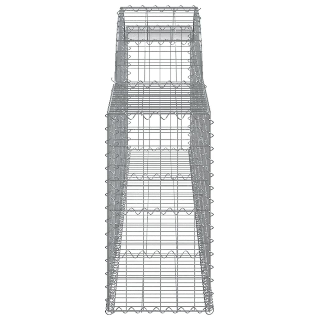 vidaXL Arched Gabion Baskets 7 pcs 300x30x60/80 cm Galvanised Iron 5