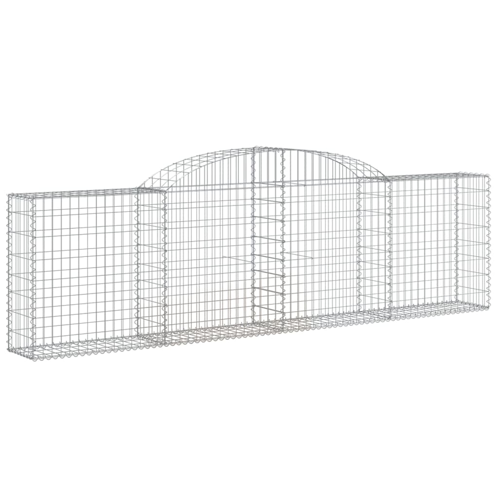 vidaXL Arched Gabion Baskets 6 pcs 300x30x80/100 cm Galvanised Iron 3