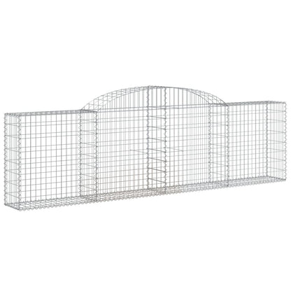 vidaXL Arched Gabion Baskets 6 pcs 300x30x80/100 cm Galvanised Iron 3