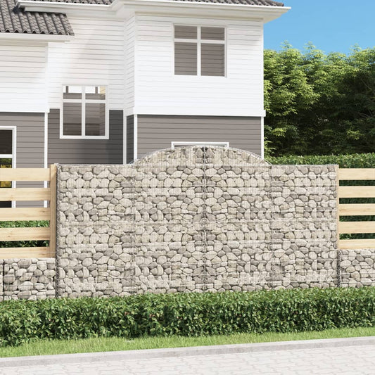 Arched Gabion Baskets Galvanised Iron 5 pcs 300 x 30 x 40/60 cm – 300 x 50 x 220/240 cm 300 x 30 x 160/180 cm