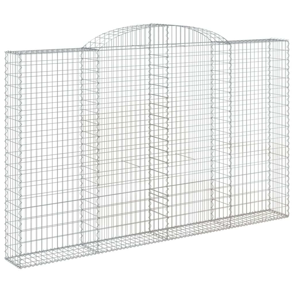 Arched Gabion Baskets Galvanised Iron 2 300 x 30 x 40/60–300 x 50 x 220/240 cm 300 x 30 x 180/200 cm