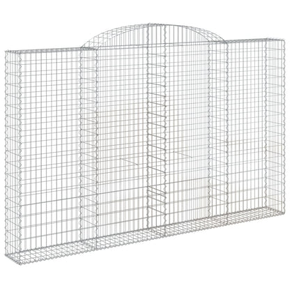 Arched Gabion Baskets Galvanised Iron 2 300 x 30 x 40/60–300 x 50 x 220/240 cm 300 x 30 x 180/200 cm