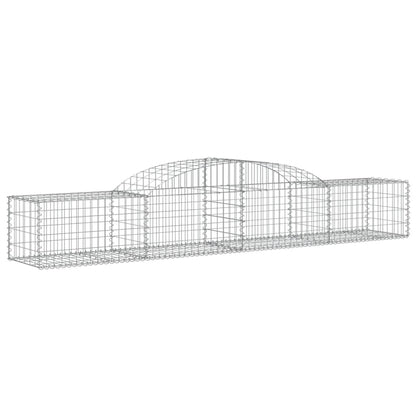 vidaXL Arched Gabion Baskets 7 pcs 300x50x40/60 cm Galvanised Iron 3