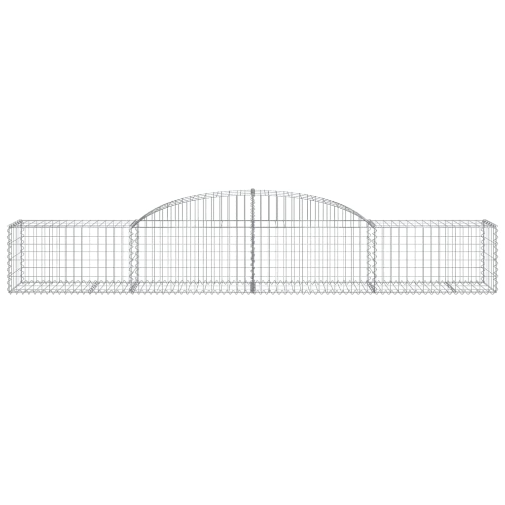 vidaXL Arched Gabion Baskets 7 pcs 300x50x40/60 cm Galvanised Iron 4