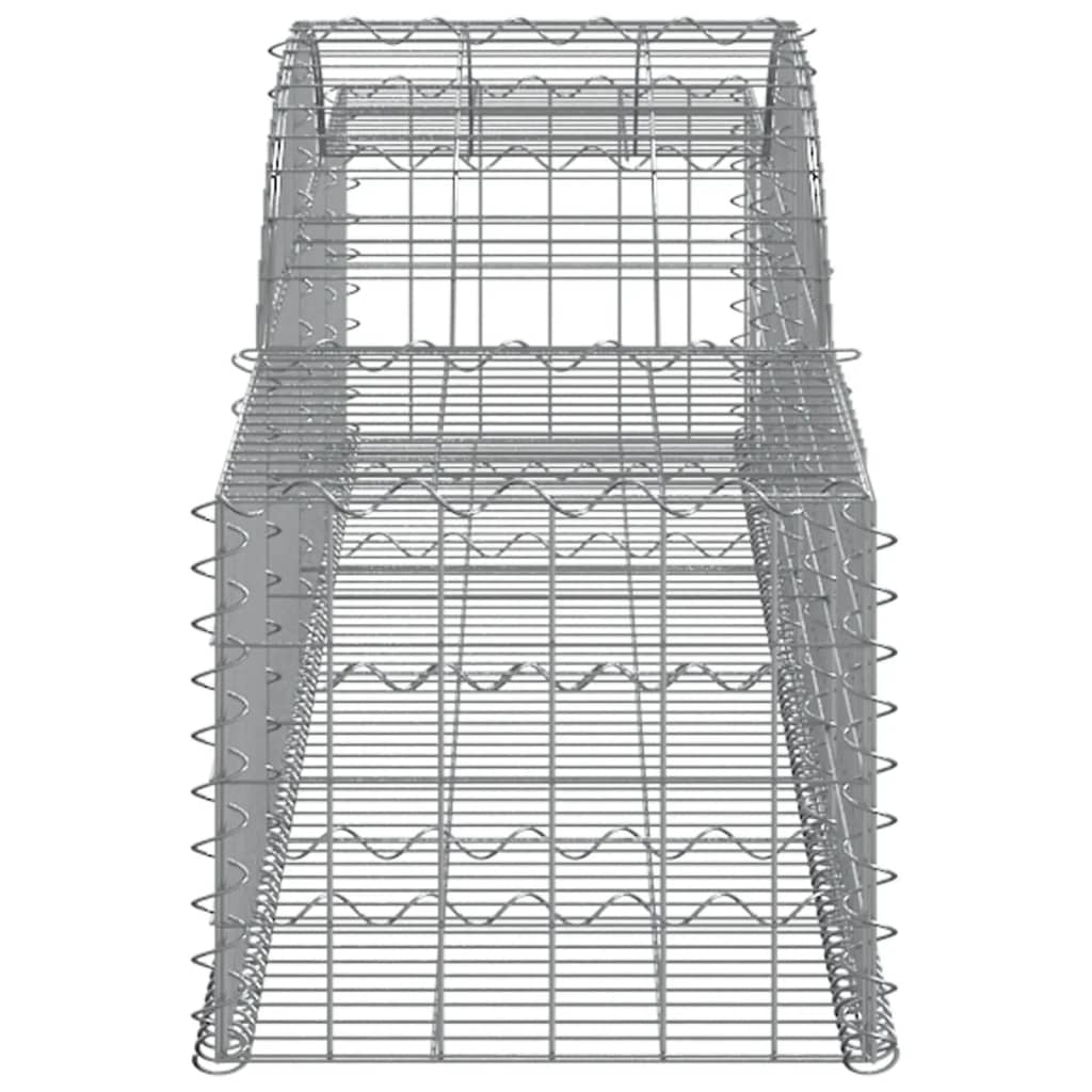 vidaXL Arched Gabion Baskets 7 pcs 300x50x40/60 cm Galvanised Iron 5