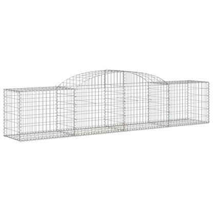 vidaXL Arched Gabion Baskets 6 pcs 300x50x60/80 cm Galvanised Iron 3