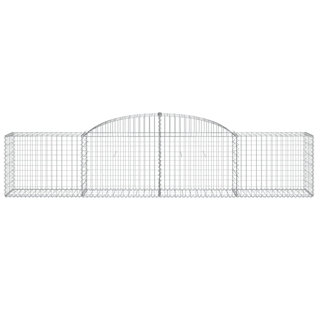 vidaXL Arched Gabion Baskets 6 pcs 300x50x60/80 cm Galvanised Iron 4