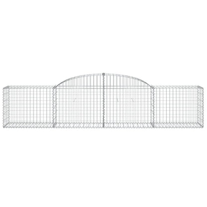 vidaXL Arched Gabion Baskets 6 pcs 300x50x60/80 cm Galvanised Iron 4