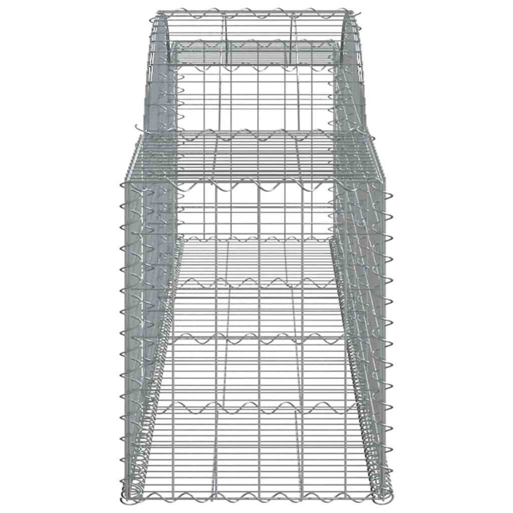 vidaXL Arched Gabion Baskets 6 pcs 300x50x60/80 cm Galvanised Iron 5