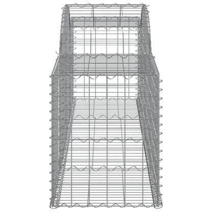 vidaXL Arched Gabion Baskets 6 pcs 300x50x60/80 cm Galvanised Iron 5