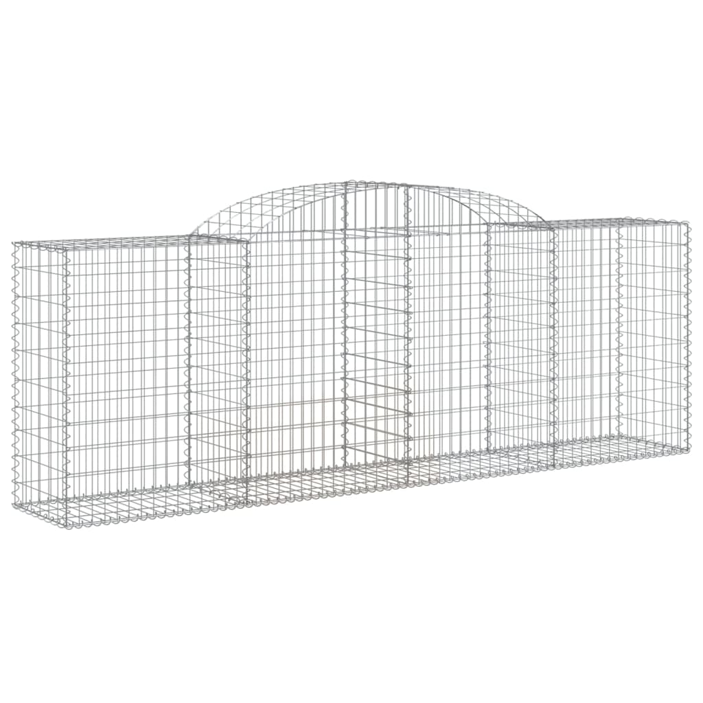 vidaXL Arched Gabion Baskets 4 pcs 300x50x100/120 cm Galvanised Iron 3