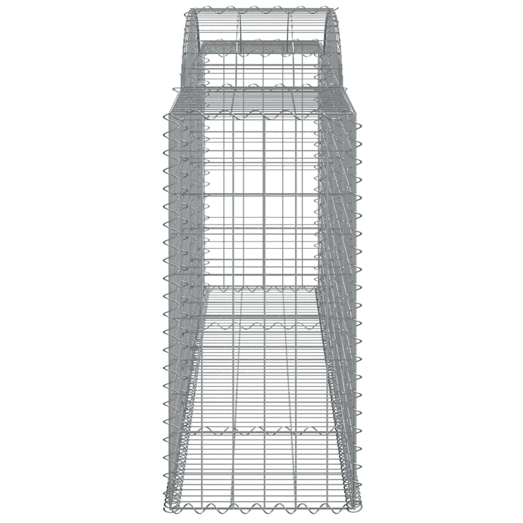 vidaXL Arched Gabion Baskets 4 pcs 300x50x100/120 cm Galvanised Iron 5
