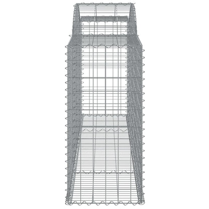 vidaXL Arched Gabion Baskets 4 pcs 300x50x100/120 cm Galvanised Iron 5